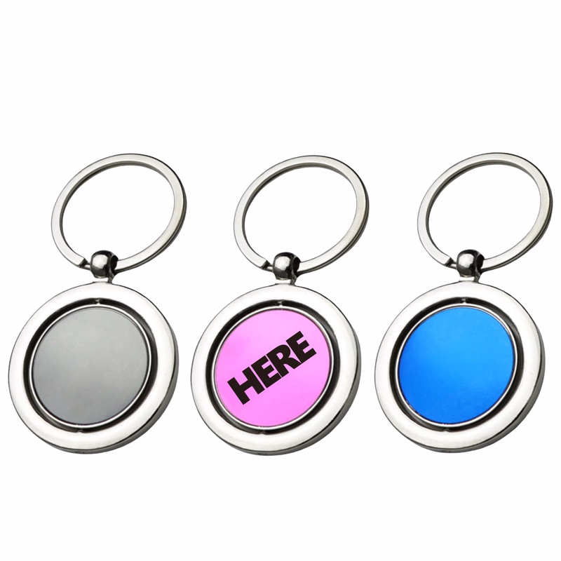 360 Rotating Spinner Metal Tag Key Chain MOQ50