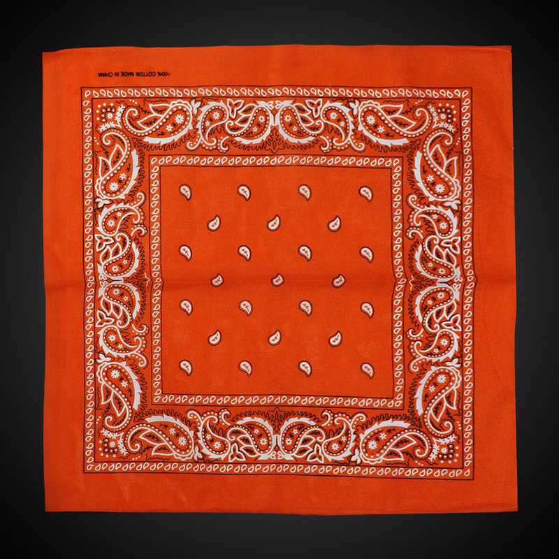 Orange Cotton Bandana 22" x 22"