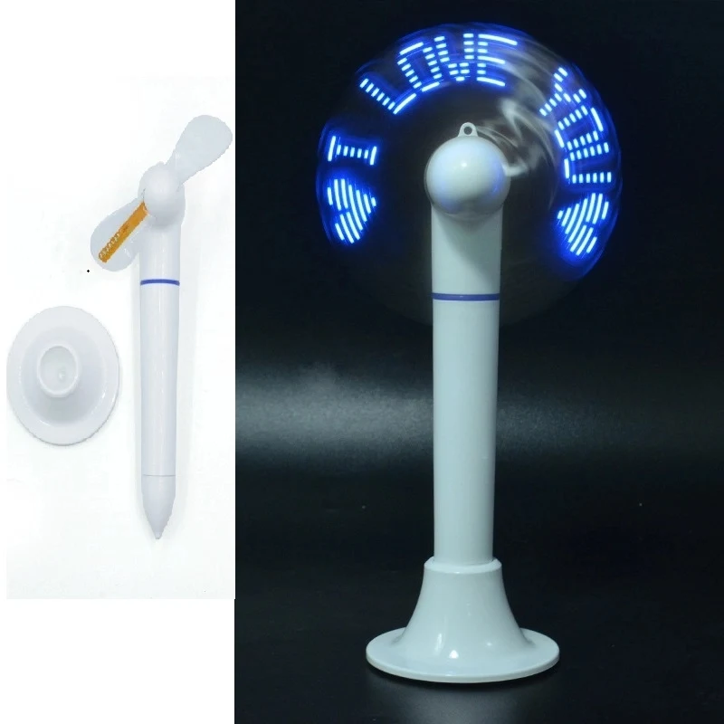 Ballpoint Pen With LED Message Fan 1