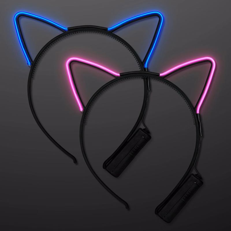 EL Wire Cat Ears Headband