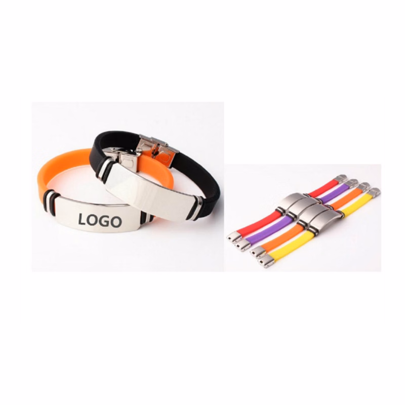 Men/Women Stainless Steel Silicone Bracelet