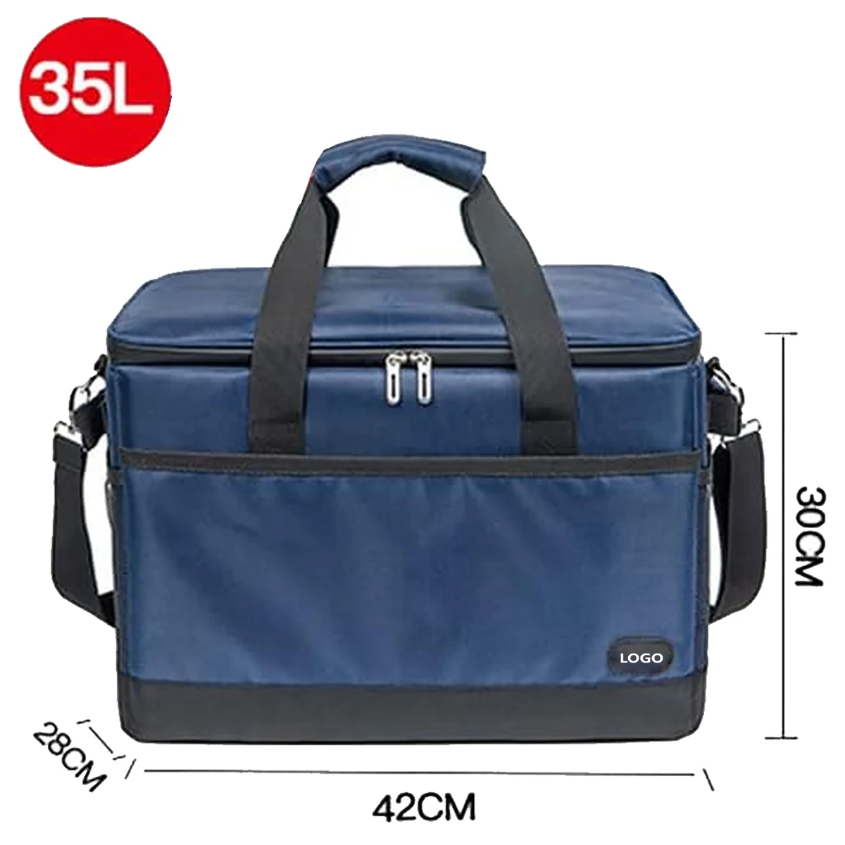 LARGE COOLER LUNCH BAG- BLUE, 35L 1
