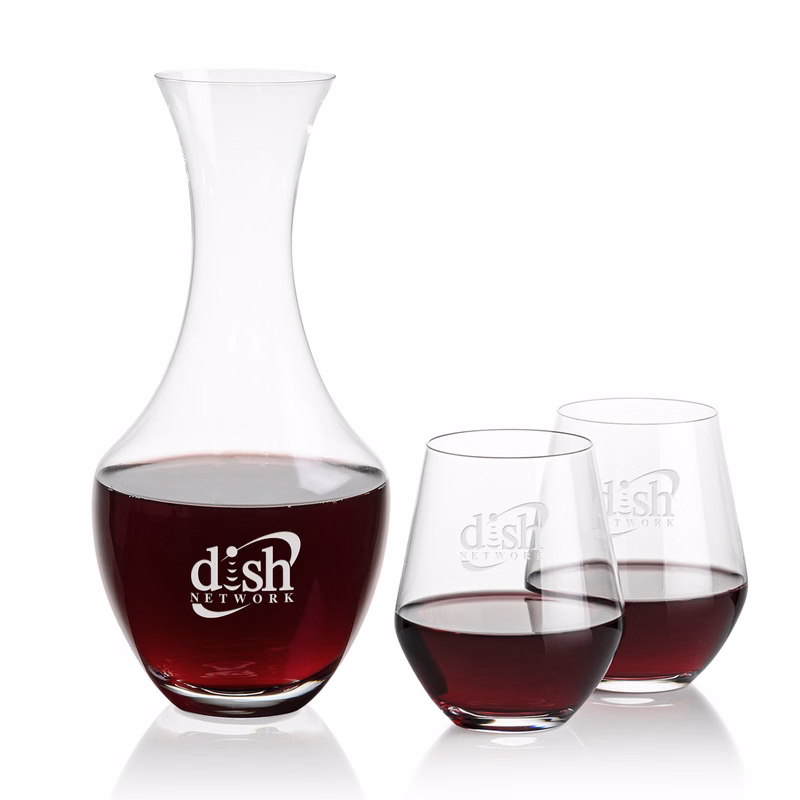 Oldham Carafe & Reina Stemless Wine