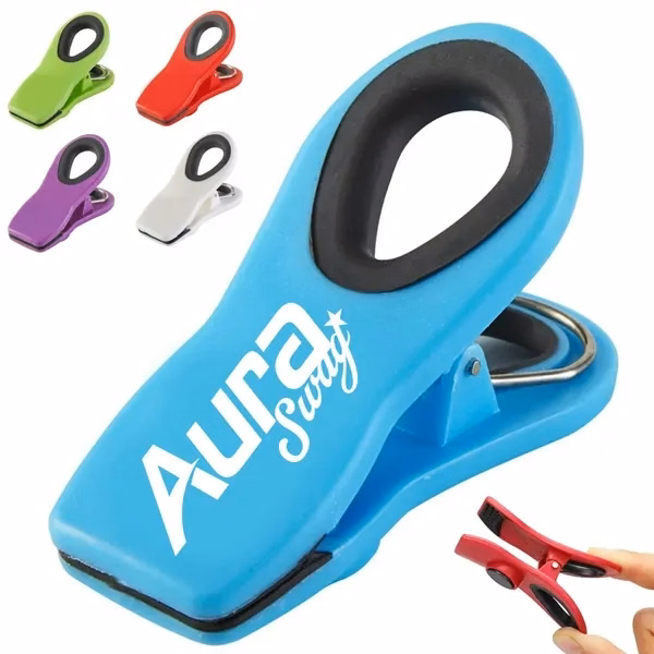 Custom Magnetic Food Bag Clip with Vibrant Colors — Kitchen Organization Magnet