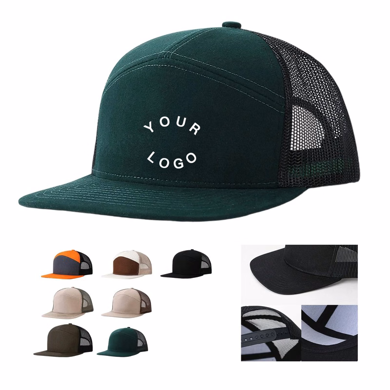 Classic Cotton Snapback Hat with Flat Bill