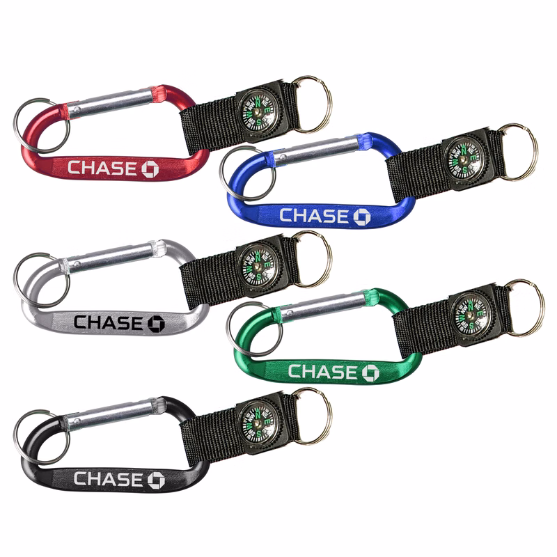 Monster Carabiner with Compass and Split Key Ring