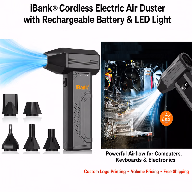 iBank ® Cordless Electric Air Duster with Rechargeable Battery