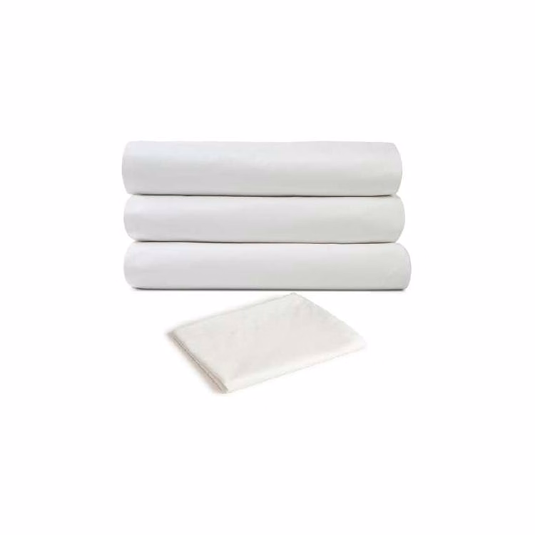 66x115 Golden Cloud White Flat Sheet Twin