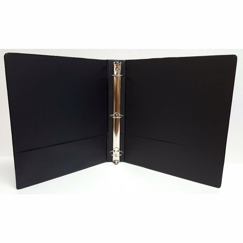 1" 3-Ring Binders - Black 2 Pockets