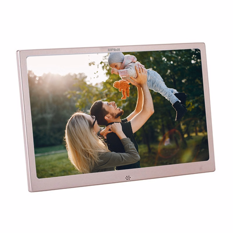 12" Metal Digital Picture Frame – Slideshow, Video & Music Playback