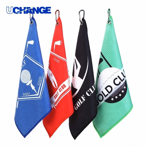 Full Color Microfiber Waffle Golf Towel Rag