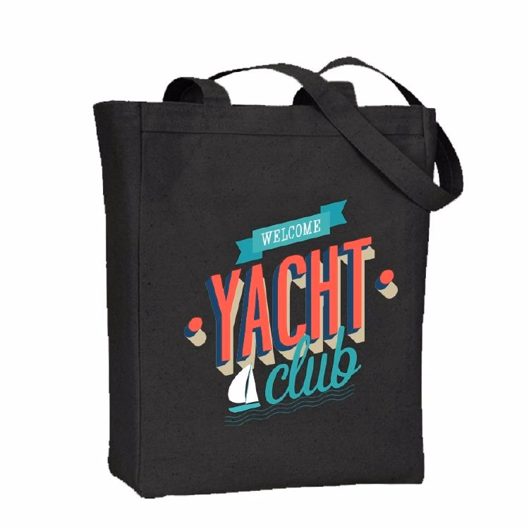 Big Cotton Gusset Black Tote