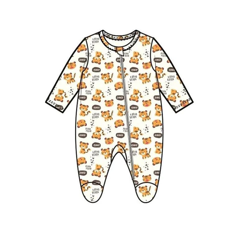 Boys' Hacci Sleep & Play Bodysuits Orange 0-9M 1