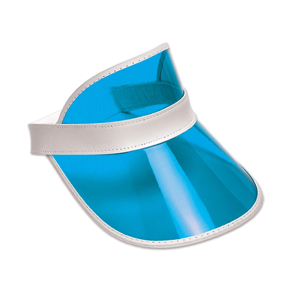 Clear Blue Plastic Dealer's Visor 1