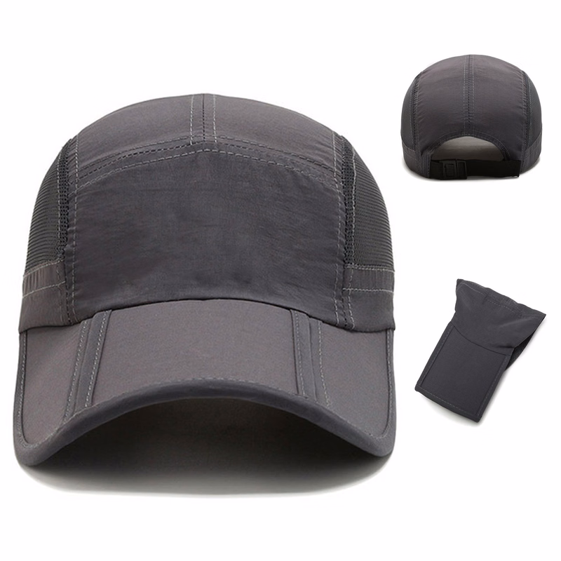 Folding Peak Baseball Cap w/Mesh
