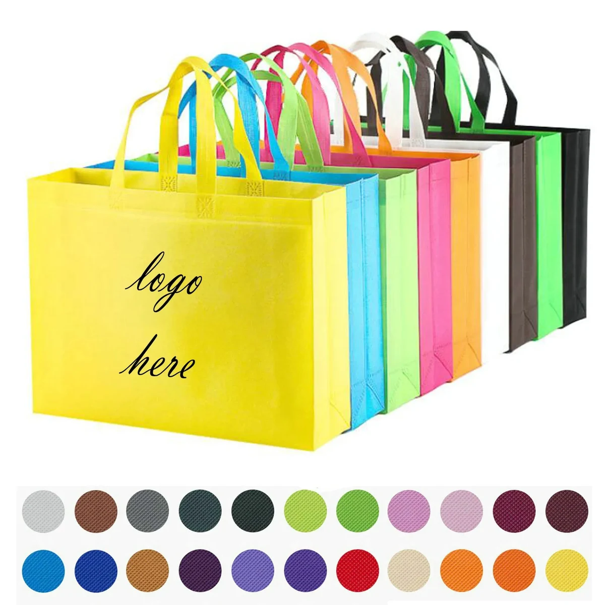 Foldable Large Colorful Reusable Grocery Shopping Bags 1