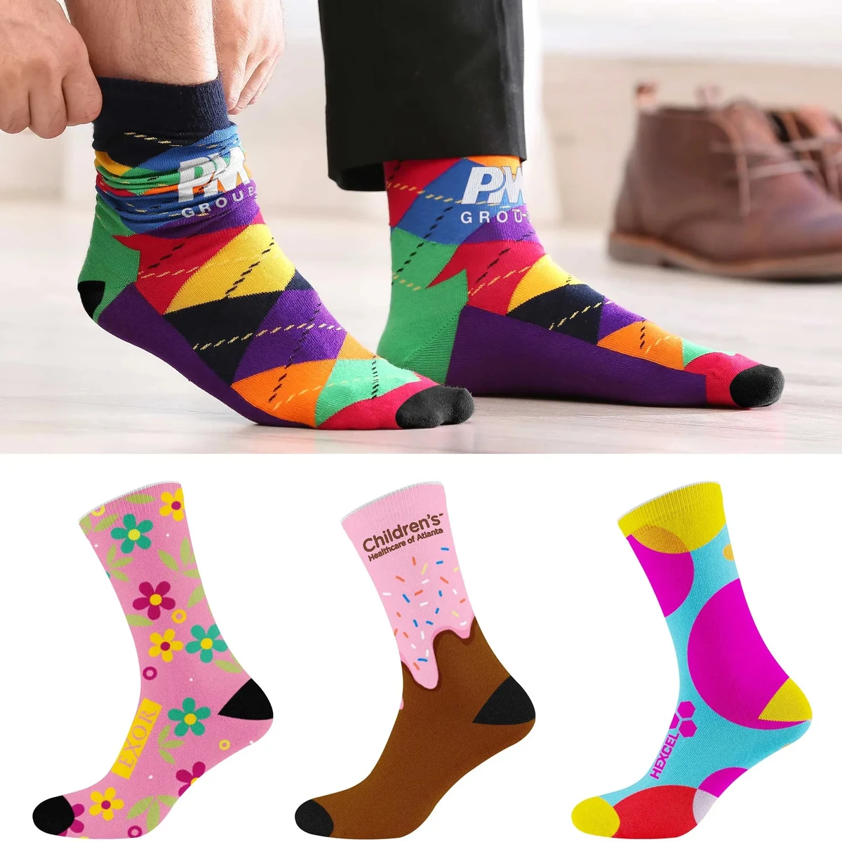 Crew Cut Dye Sublimated Socks 1