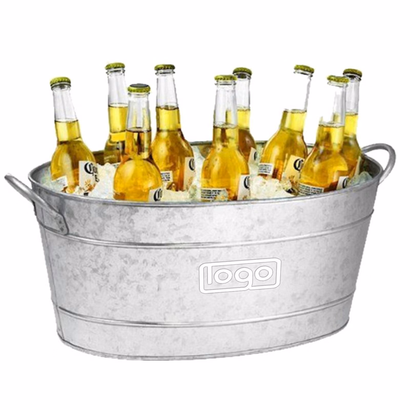 16L Galvanized Oval Ice Bucket