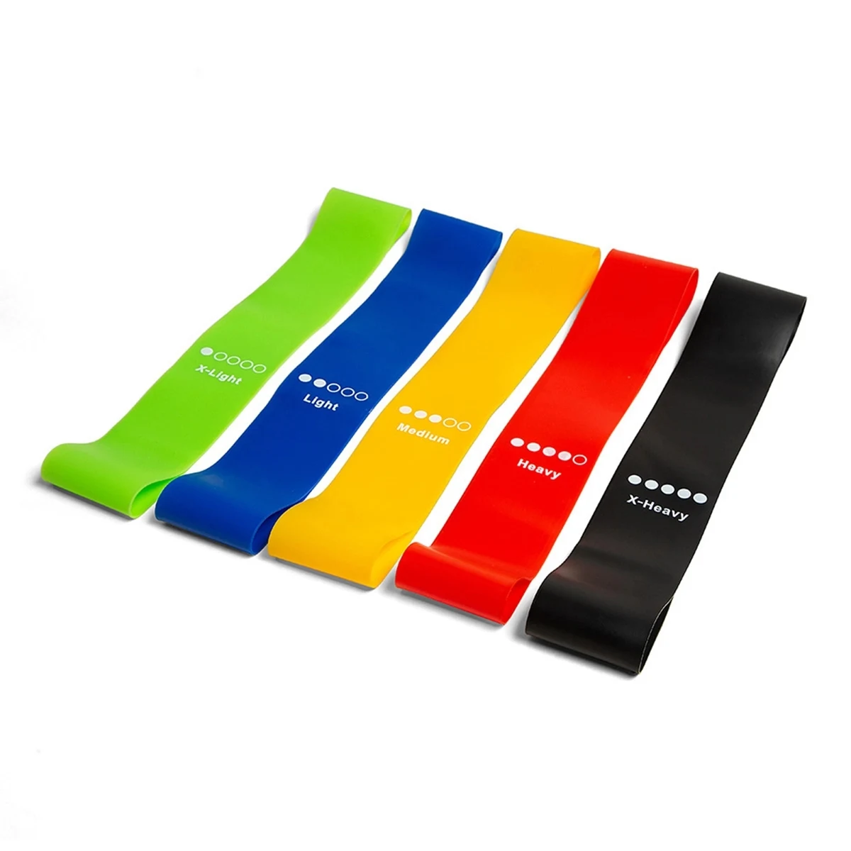 Set of 5 Yoga Resistance Bands 1