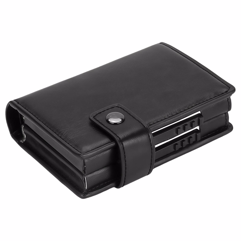 Dual Slot Aluminum Card Holder - RFID Blocking Credit Card Wallet