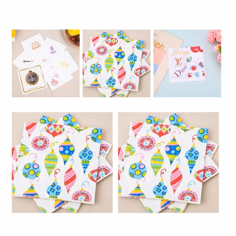 Full Color Imprint Disposable Beverage Napkin