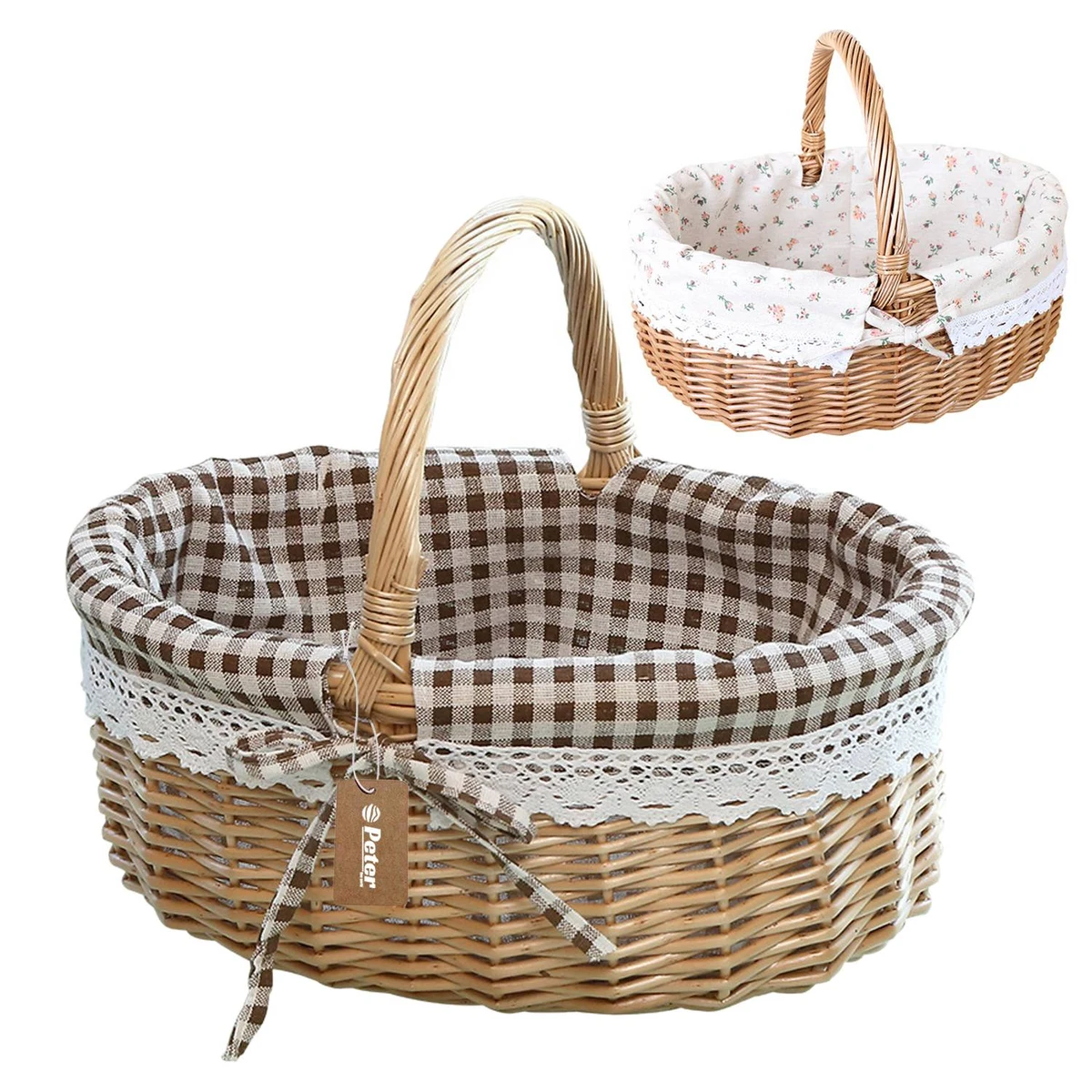 Rattan Picnic Basket With Handle 1