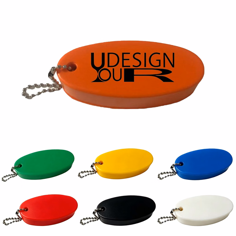 Water Buoyant Oval Key Holder Charm