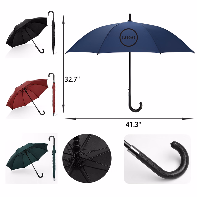 MOQ 50 PCS Versatile Automatic 8 Ribs Golf Umbrella