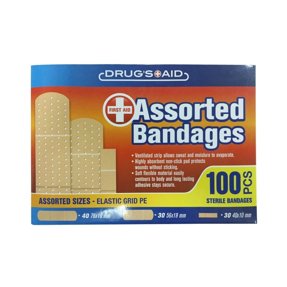 Assorted Bandages Sterile 100 Ct, custom first aid kit with logo imprint 1