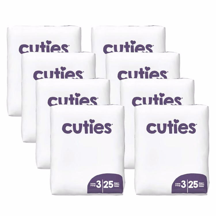 Cuties Diapers - Size 3 16-28 lbs. 200 Diapers