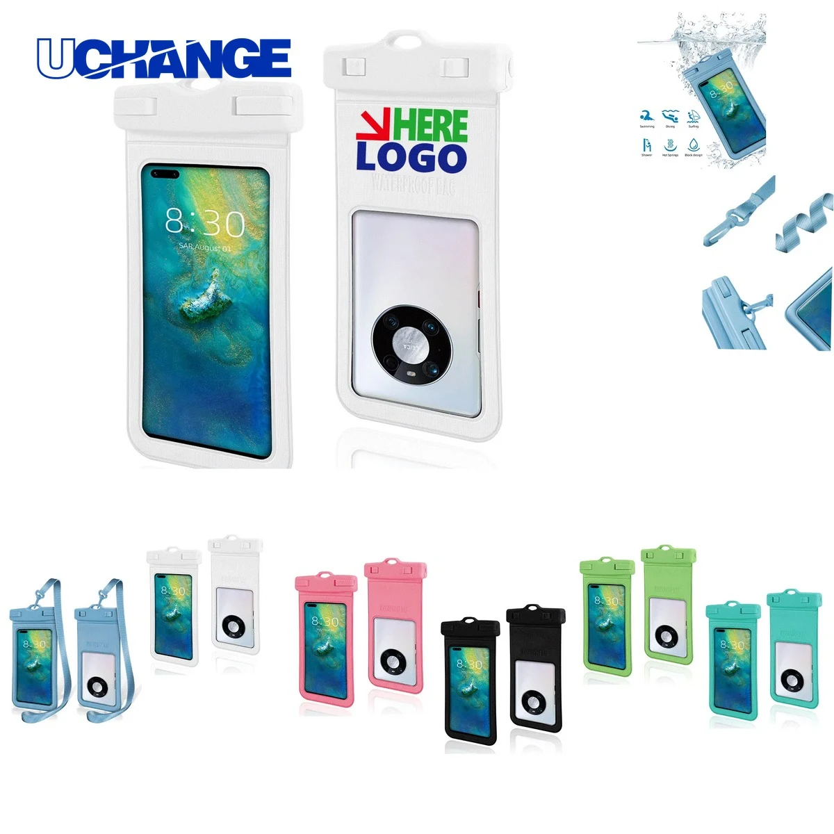 PVC Waterproof Cell Phone Organizer Pouch 1