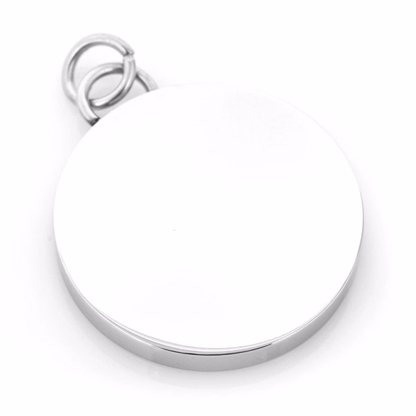 Stainless Steel Engraveable Round Infinity Pendant