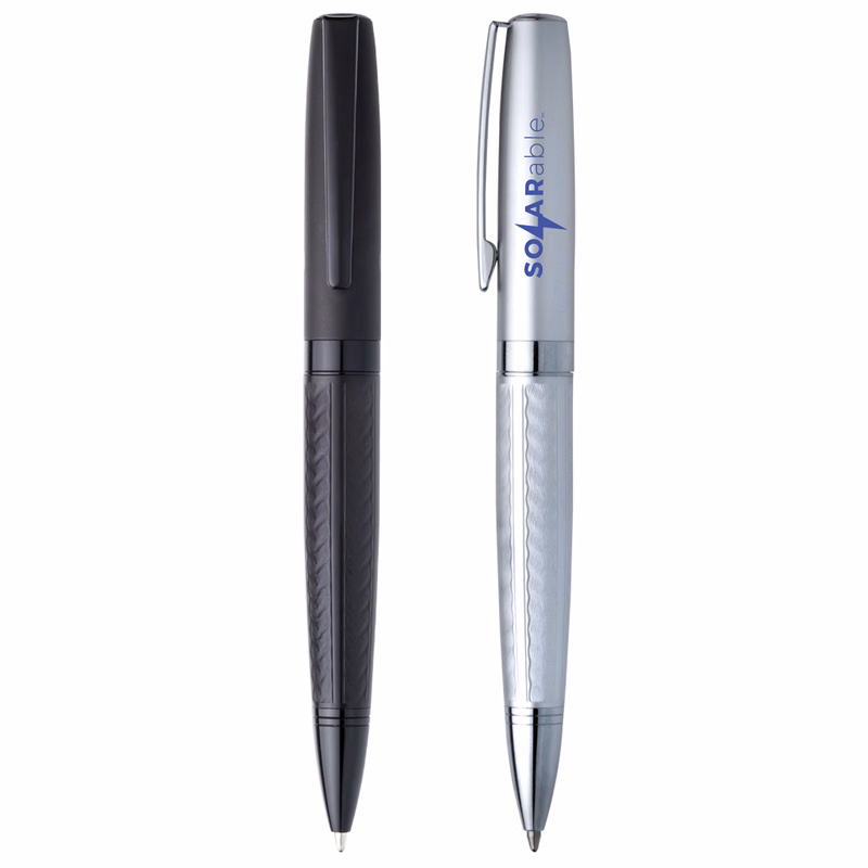 Sleek Brass Twist Ballpoint