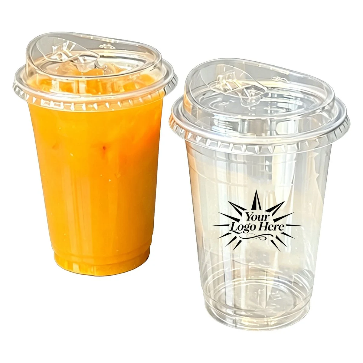 16oz Disposable Drinking Cup W/ Lid 1