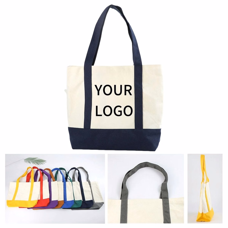 Sturdy Cotton Tote with Extra Storage Pocket