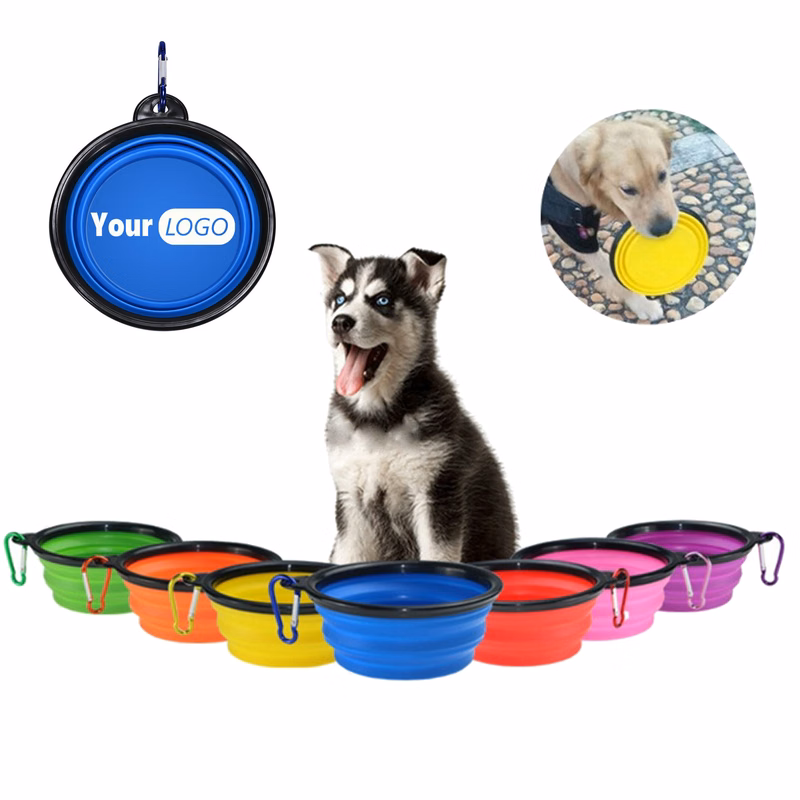 Foldable 12 OZ Dog Bowl for Pets with Carabiner