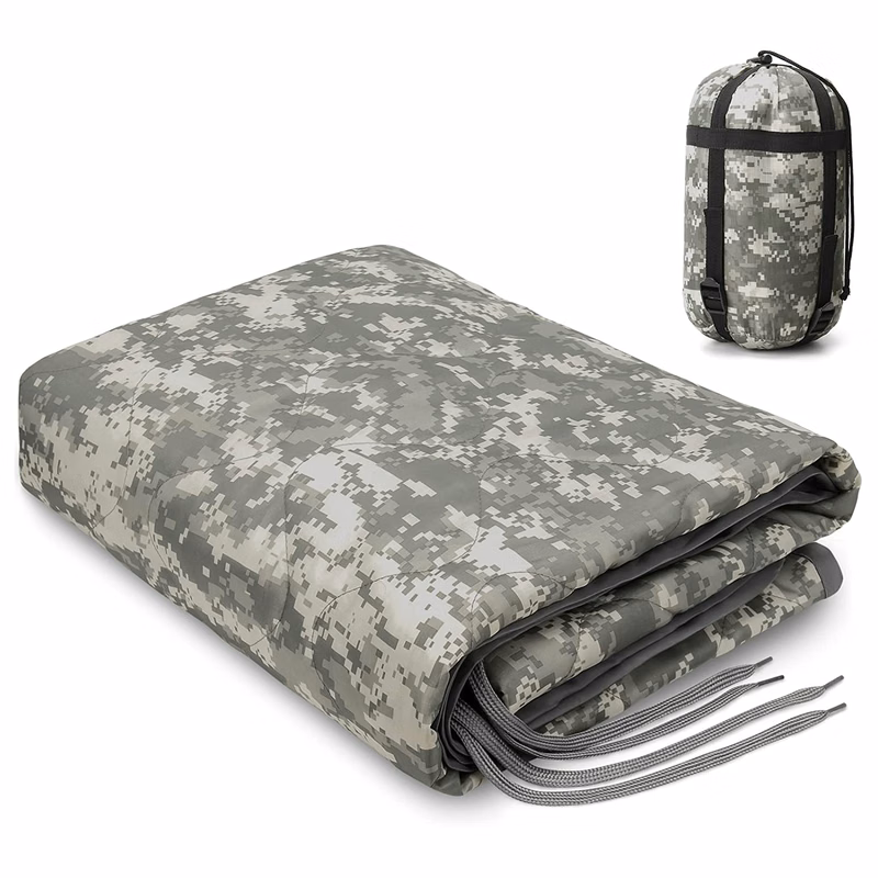 Water-Resistant Poncho Liner Thermal Insulated Camping Blanket