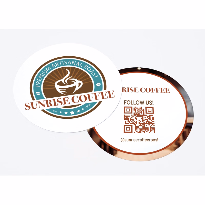 Value Full Color 2-Sided Round Paper Coaster
