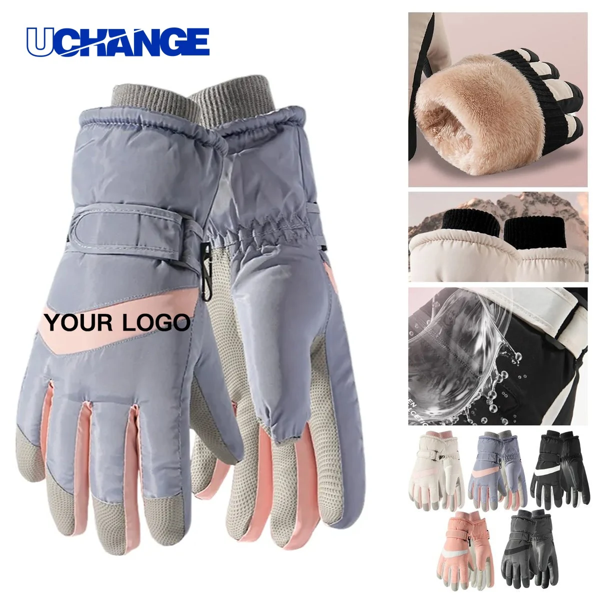 Warm Waterproof Ski Gloves with Secure Grip for Snow Sports 1