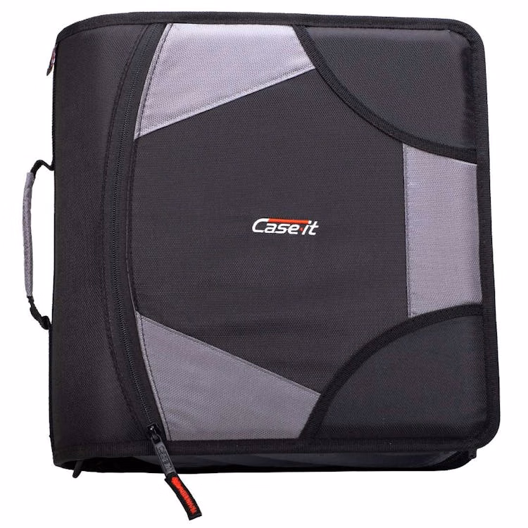 Case-It King Zip Tab Binders - Jet Black 4"