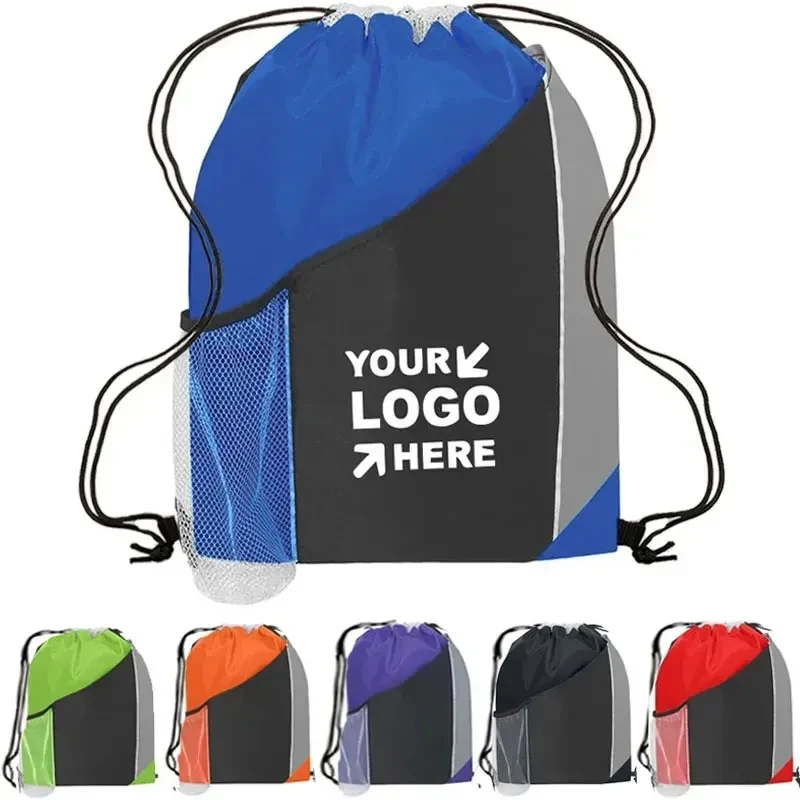 Tri-Color Drawstring Sports Backpack 1