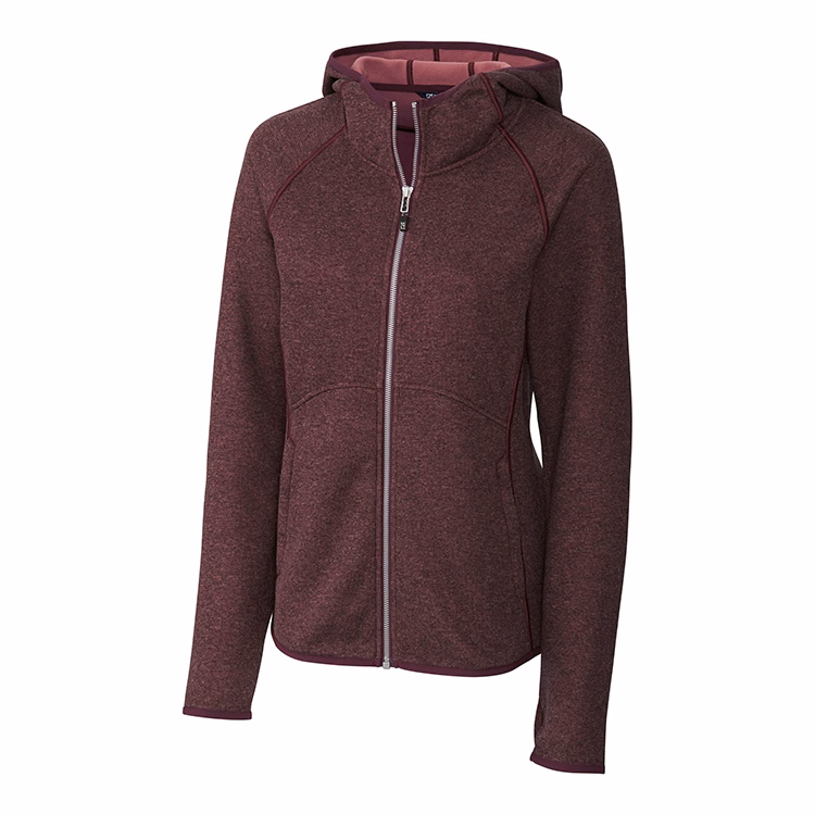 Cutter & Buck Ladies Sweater-Knit Hoodie Full Zip Jacket