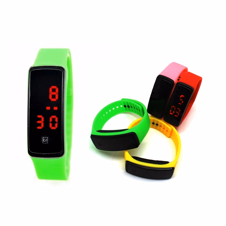 SM00058 - Colorful PU Strap Bracelet Watch with LCD Screen