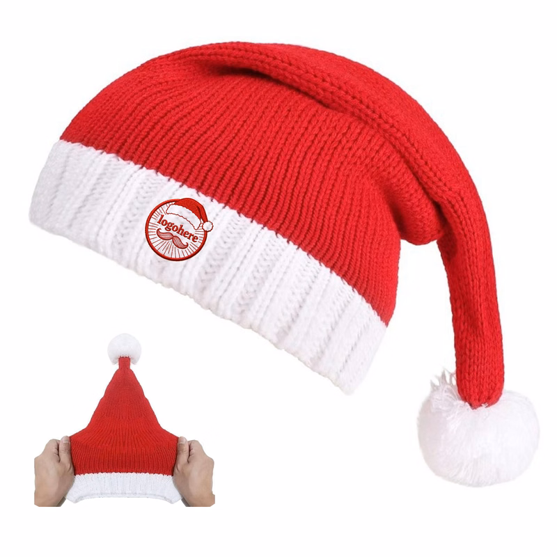 Custom Knit Santa Hats for Christmas Parties