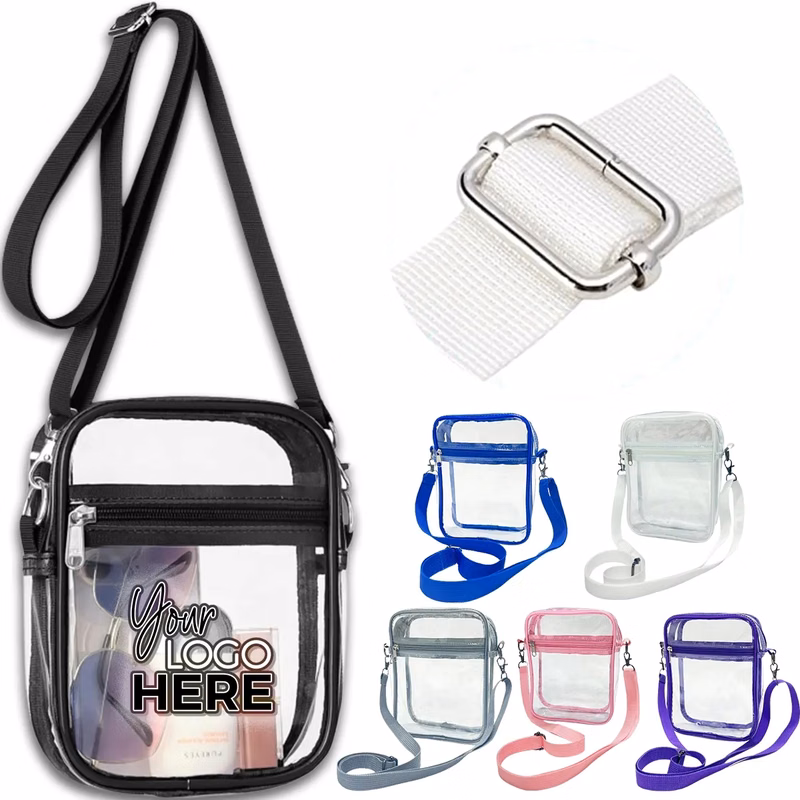 Transparent Waterproof Shoulder Crossbody Storage Coin Purse