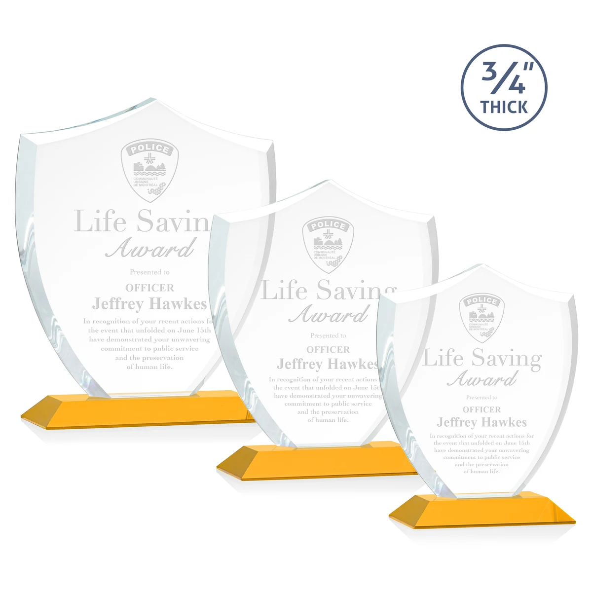 Scudo Shield Award - Amber 1
