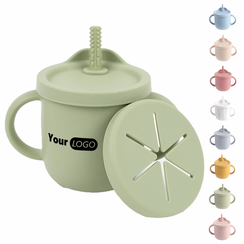 Food Grade Silicone Tape Straw For Children's Food Cup