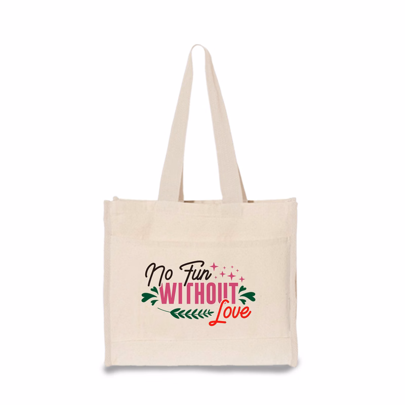 100% Natural Color Heavy Duty 12 oz. Cotton Canvas Tote Bag