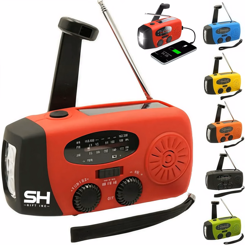 New SOS Emergency Solar Hand Crank Radio Power Bank