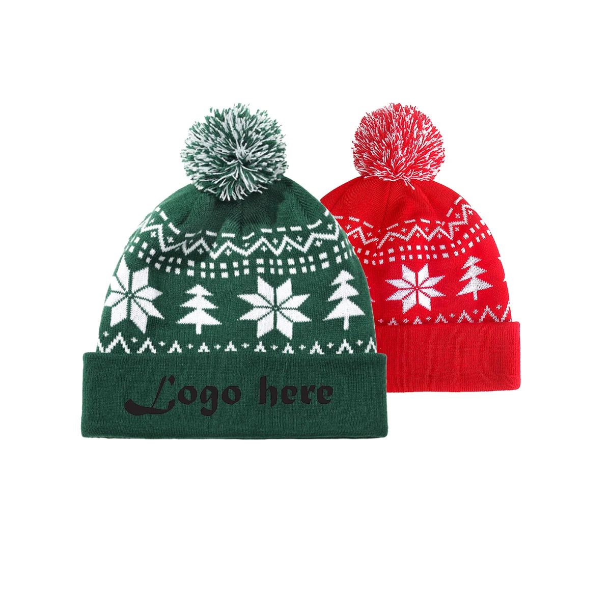 Christmas Jacquard Knitted Hat 1